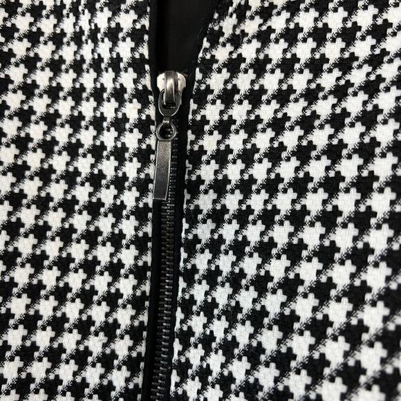 John Meyer Collection Houndstooth Black and White Jacket Size 8 Preppy Corpcore - Picture 4 of 7